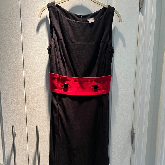 Ann Taylor Red & Black Button Detail Dress - Picture 8 of 8
